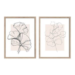 Tlačené obrazy v súprave 2 ks s rámom 30x40 cm Floral Set – Styler vyobraziť