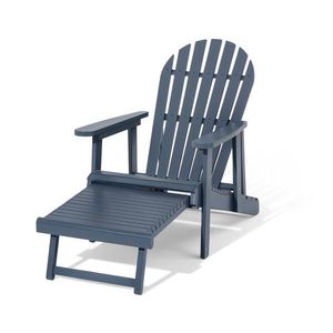 Adirondack relaxačné kreslo s vyťahovacou opierkou nôh, modré vyobraziť