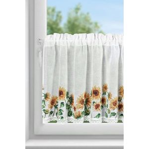 ArtFir Krátka záclona HELIA P | biela/žltá 150 x 60 cm vyobraziť