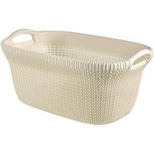 Béžový plastový kôš na bielizeň 40 l Knit – Curver vyobraziť