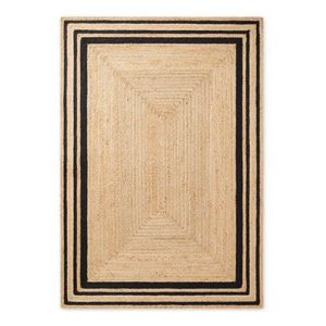 Čierny/v prírodnej farbe obojstranný/ručne tkaný jutový koberec 80x150 cm Looma – Hanse Home vyobraziť