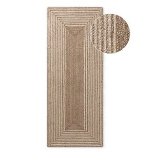 Obojstranný/ručne tkaný jutový behúň v svetlo prírodnej farbe/v tmavo prírodnej farbe 80x200 cm Juno – Hanse Home vyobraziť