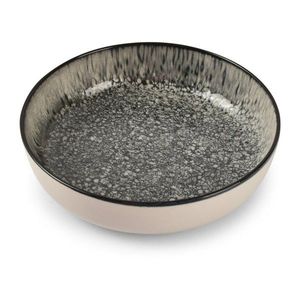 Čierny/krémovobiely hlboký kameninový tanier ø 18, 5 cm Gravel – ONA vyobraziť