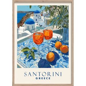Tlačený obraz s rámom 50x70 cm Santorini – Styler vyobraziť