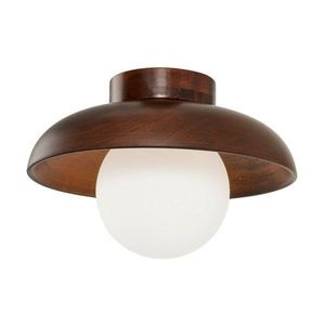Hnedé stropné svietidlo so skleneným tienidlom ø 24 cm Elsa – Opviq lights vyobraziť