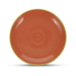 Zelený/oranžový dezertný kameninový tanier ø 18 cm Duo – ONA vyobraziť