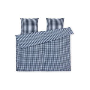 Bielo-tmavomodré predĺžené krepové obliečky na dvojlôžko 200x220 cm Bæk&Bølge – JUNA vyobraziť