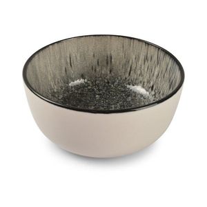 Čierna/krémovobiela kameninová miska 740 ml Gravel – ONA vyobraziť