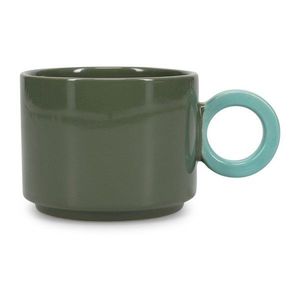 Zelený kameninový hrnček 280 ml Lou – ONA vyobraziť
