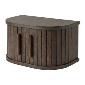 Závesný/s poličkami nočný stolík v dekore duba v tmavo prírodnej farbe Meta – Unique Furniture vyobraziť