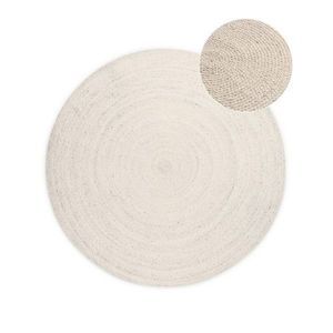 Krémovobiely obojstranný/ručne tkaný jutový okrúhly koberec ø 100 cm Braided – Hanse Home vyobraziť