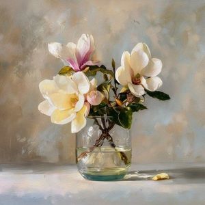 Tlačený obraz na plátne 32x32 cm Magnolias – Styler vyobraziť