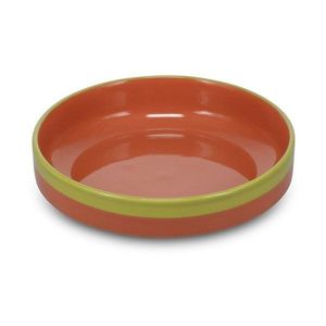 Zelený/oranžový hlboký kameninový tanier ø 21 cm Duo – ONA vyobraziť