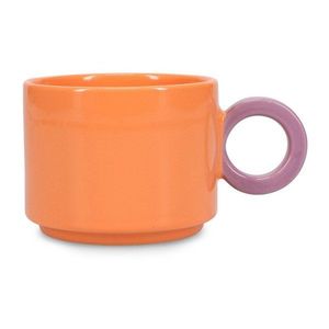 Oranžový kameninový hrnček 280 ml Lou – ONA vyobraziť