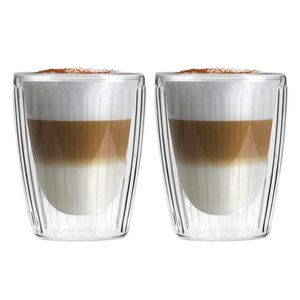 Sklenené hrnčeky v súprave 2 ks na cappuccino 250 ml Livio Duo – Vialli Design vyobraziť