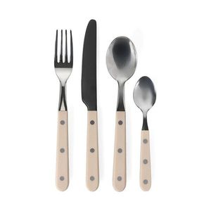 Béžový/v striebornej farbe antikoro príbor 16 ks pre 4 osoby Sierra – Salt&Pepper vyobraziť