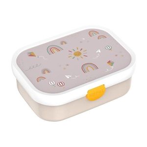 Béžový plastový detský desiatový box Sunshine & Rainbow – Mepal vyobraziť