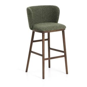 Tmavozelená čalúnená barová stolička (výška sedadla 75 cm) Ciselia – Kave Home vyobraziť
