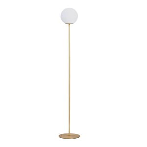 Biela/v zlatej farbe stojacia lampa so skleneným tienidlom (výška 155 cm) Brisia – Kave Home vyobraziť