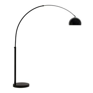 Čierna stojacia lampa s kovovým tienidlom (výška 160 cm) Madali – Kave Home vyobraziť