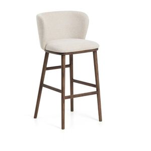 Béžová čalúnená barová stolička (výška sedadla 75 cm) Ciselia – Kave Home vyobraziť