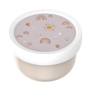 Béžový plastový detský desiatový box Sunshine & Rainbow – Mepal vyobraziť