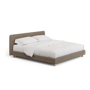 Hnedá čalúnená dvojlôžková posteľ bez roštu 180x200 cm Valma – Kave Home vyobraziť