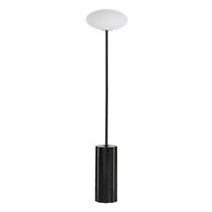 Biela/čierna stojacia lampa so skleneným tienidlom (výška 120 cm) Idela – Kave Home vyobraziť
