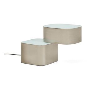 Sivá kovová stolová lampa (výška 23 cm) Tandan – Kave Home vyobraziť
