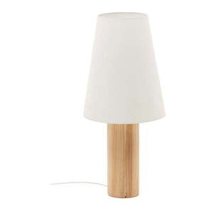 Biela/v prírodnej farbe stojacia lampa s textilným tienidlom (výška 110 cm) Marga – Kave Home vyobraziť