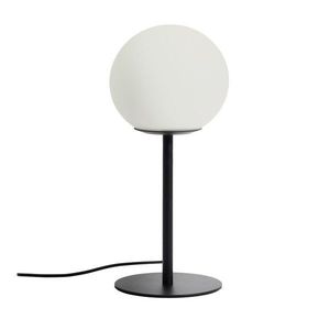 Biela/čierna stolová lampa so skleneným tienidlom (výška 35 cm) Brisia – Kave Home vyobraziť