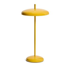Žltá LED stolová lampa so stmievačom s kovovým tienidlom (výška 35 cm) Porte – Kave Home vyobraziť