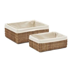 Ratanové košíky v súprave 2 ks 28x20x10 cm Indali – Kave Home vyobraziť