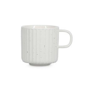 Biela šálka z kostného porcelánu 205 ml Ora Gloss – Salt&Pepper vyobraziť