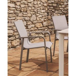 Béžová/taupe záhradná stolička Canea – Kave Home vyobraziť