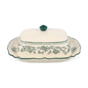 Zelená/slonovinová porcelánová nádobka na maslo Cyril – S|P Collection vyobraziť