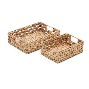 Košíky v súprave 2 ks z vodného hyacintu 36x27x9 cm Tressa – Kave Home vyobraziť