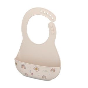 Béžový silikónový podbradník Sunshine & Rainbow – Mepal vyobraziť