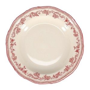 Vínovočervený/slonovinový hlboký porcelánový tanier ø 23 cm Cyril – S|P Collection vyobraziť