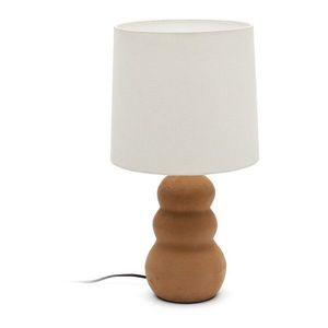 Kamenná stolová lampa v prírodnej farbe s textilným tienidlom (výška 55 cm) Madsen – Kave Home vyobraziť