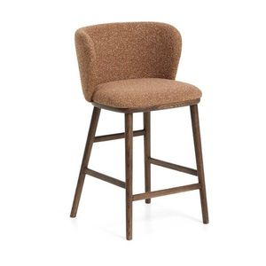 Čalúnená barová stolička v terakotovej farbe (výška sedadla 65 cm) Ciselia – Kave Home vyobraziť