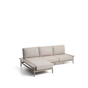 Béžová/taupe čalúnená záhradná pohovka (ľavý roh/s leňoškou) Vathi – Kave Home vyobraziť