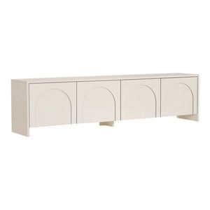 Krémovobiely TV stolík 180x45x32 cm Aurelia – Kalune Design vyobraziť