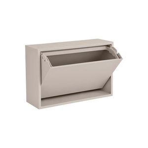 Svetlosivý nástenný odpadkový kôš z recyklovaného plastu Mini Box – ReCollector vyobraziť