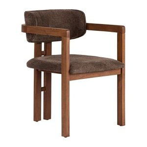 Hnedé jedálenské kreslo s podrúčkami Toscana – Kalune Design vyobraziť