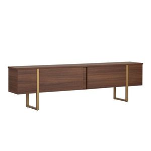 TV stolík v dekore orecha v tmavo prírodnej farbe 180x50x30 cm Onera – Kalune Design vyobraziť