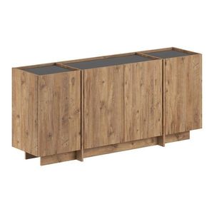 Komoda v dekore borovice s otvorom pre káble v prírodnej farbe 180x80x45 cm Dorma – Kalune Design vyobraziť