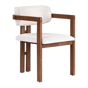 Biele jedálenské kreslo s podrúčkami Toscana – Kalune Design vyobraziť
