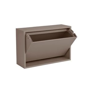 Svetlohnedý nástenný odpadkový kôš z recyklovaného plastu Mini Box – ReCollector vyobraziť