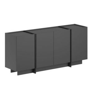 Antracitová komoda s otvorom pre káble 180x80x45 cm Dorma – Kalune Design vyobraziť